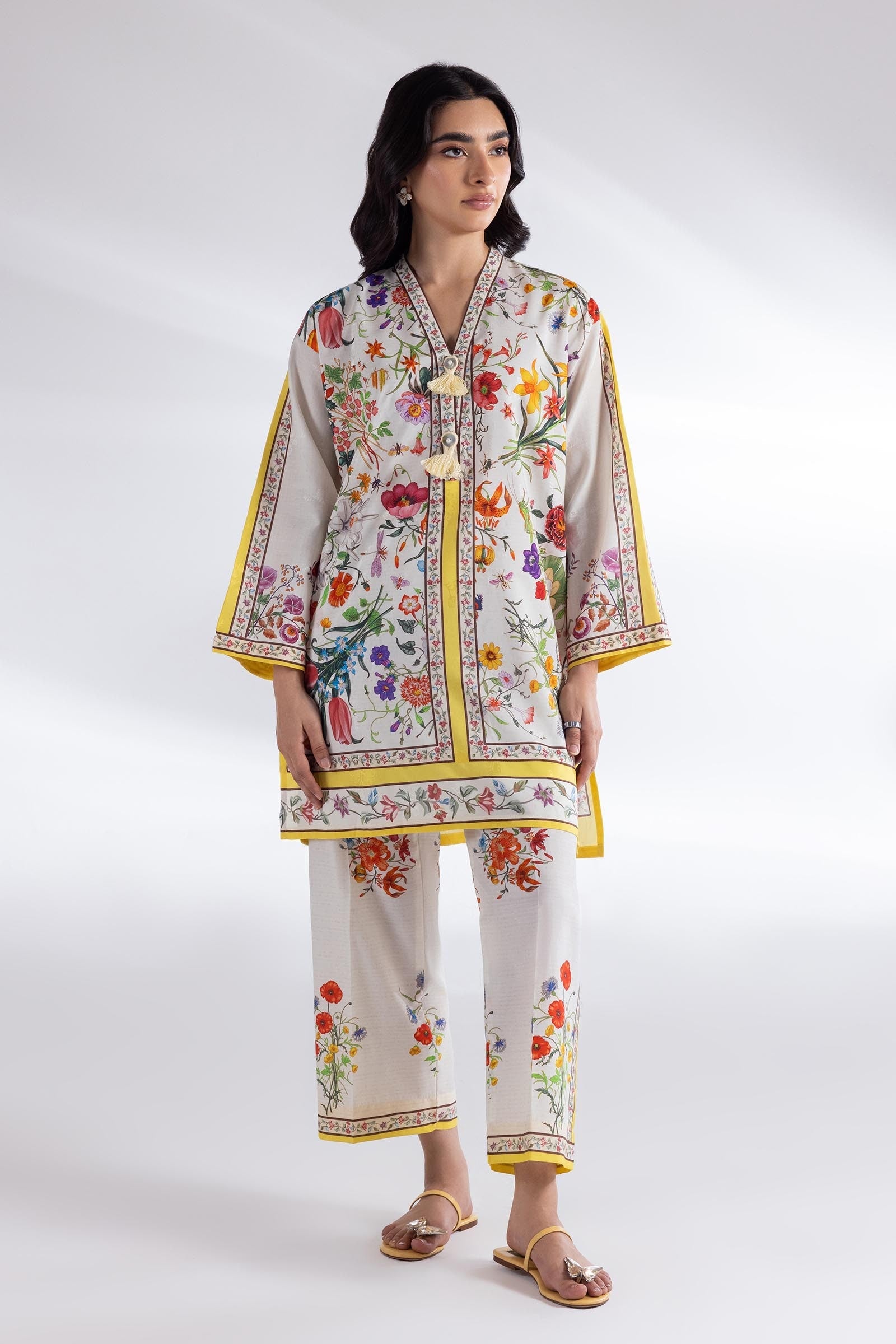 Stitched Viscose Shirt + Culotte