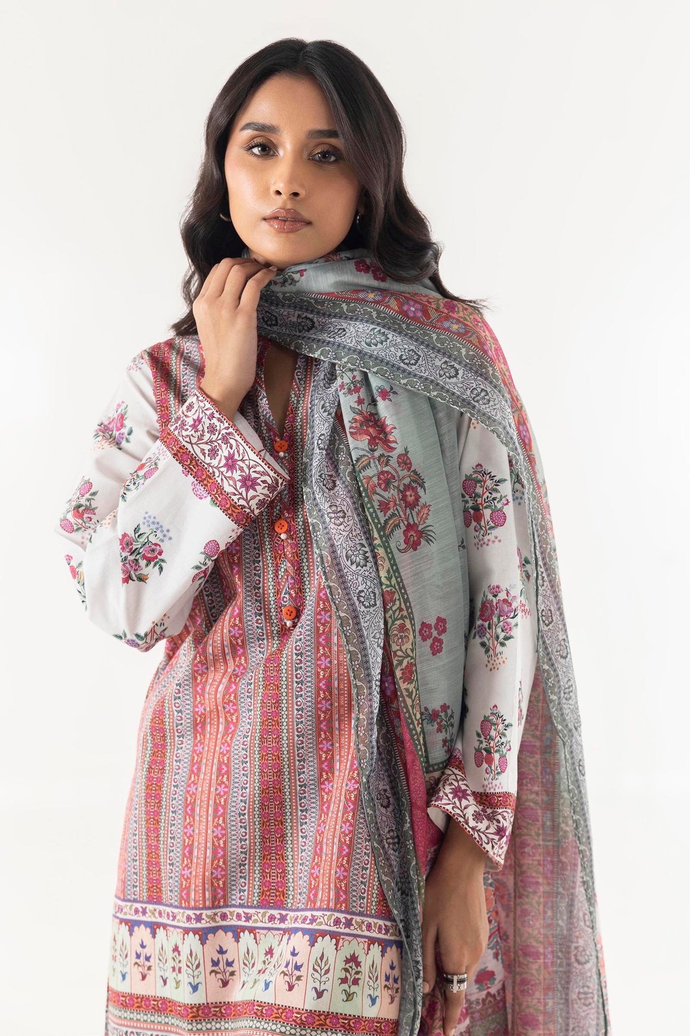 Stitched Printed Shirt + Dupatta