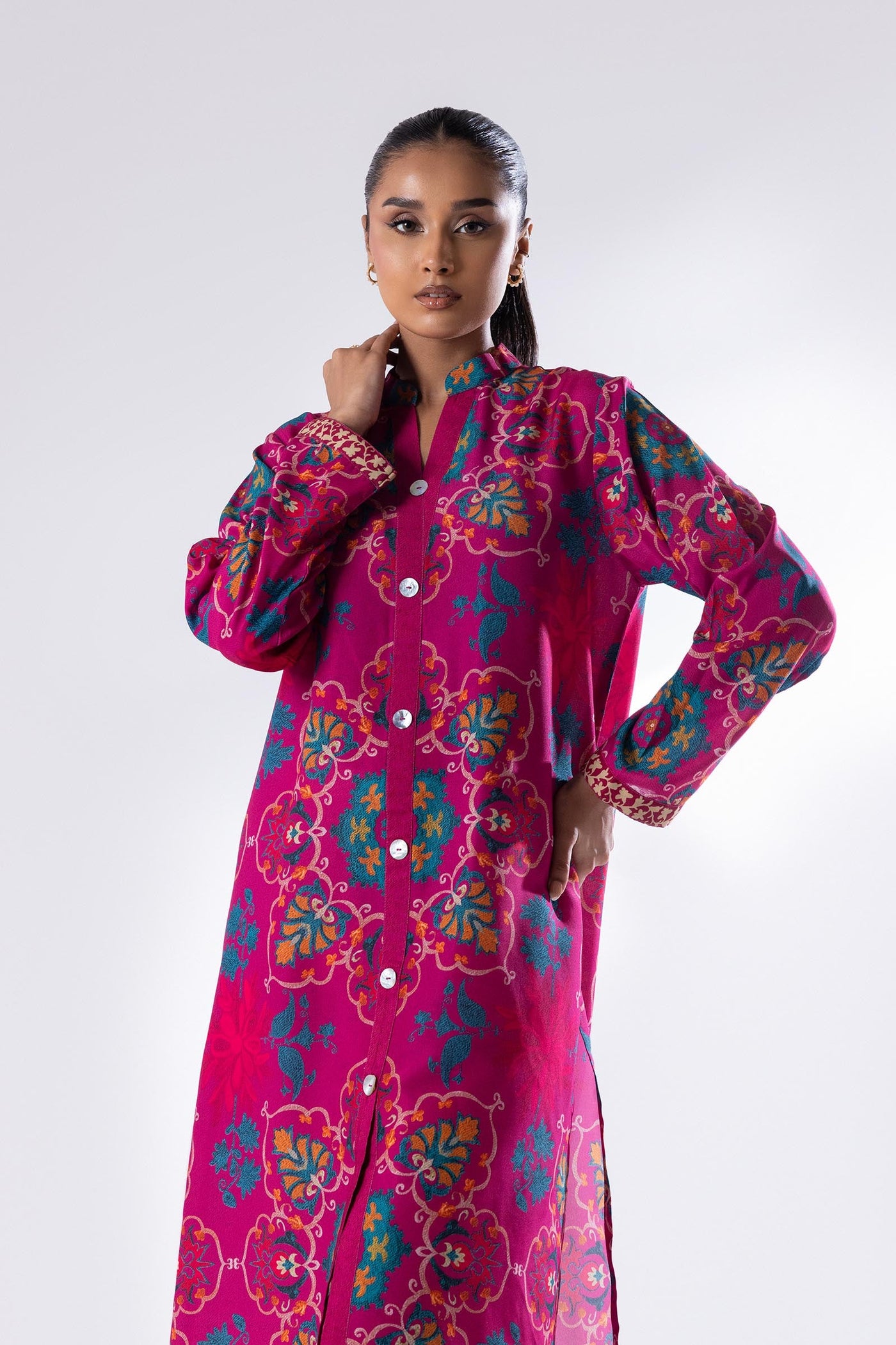Stitched Multi Printed Shirt + Culotte