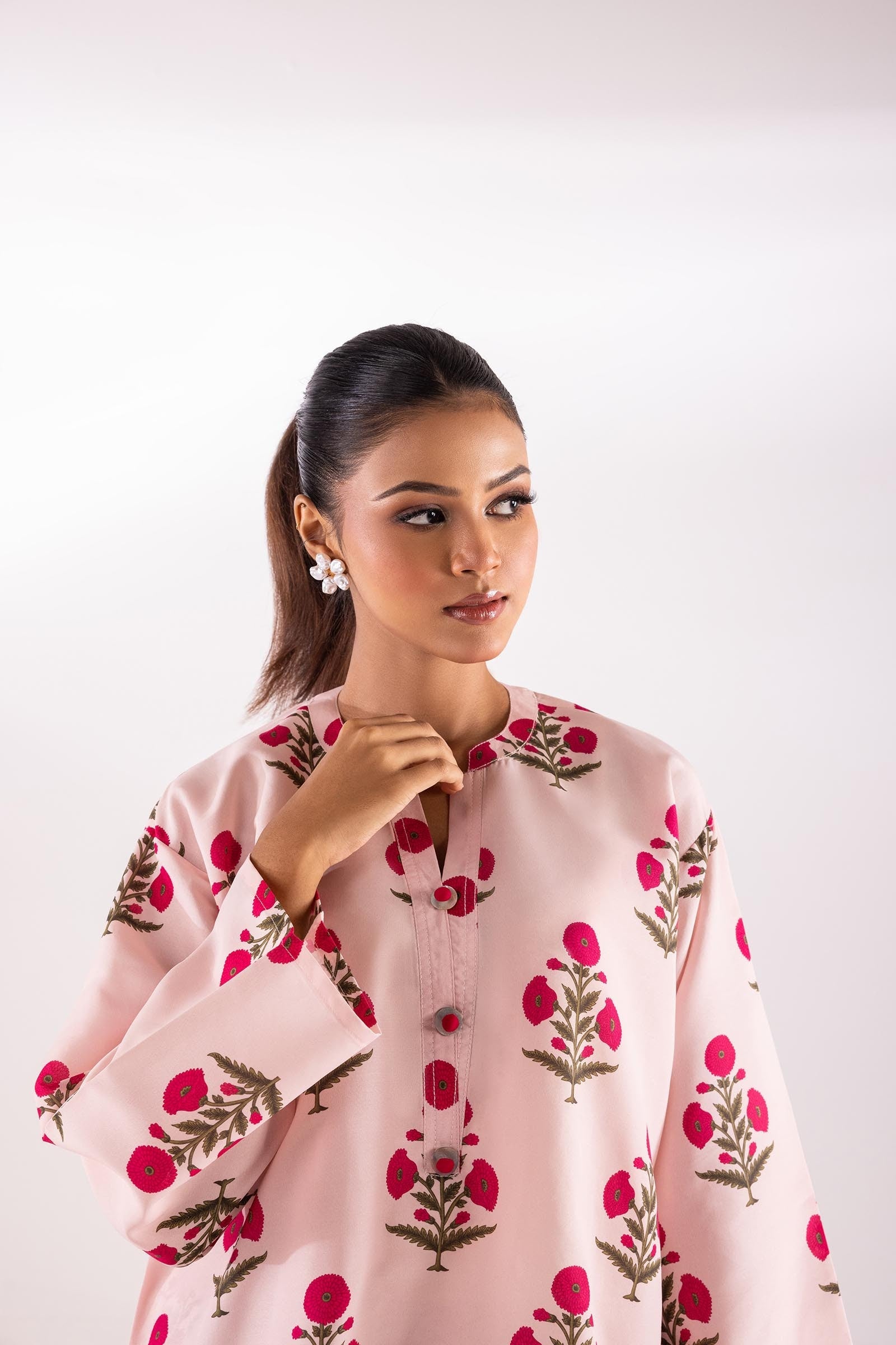 DA-2039 MAROON EMBROIDERED KURTA WITH DUPATTA
