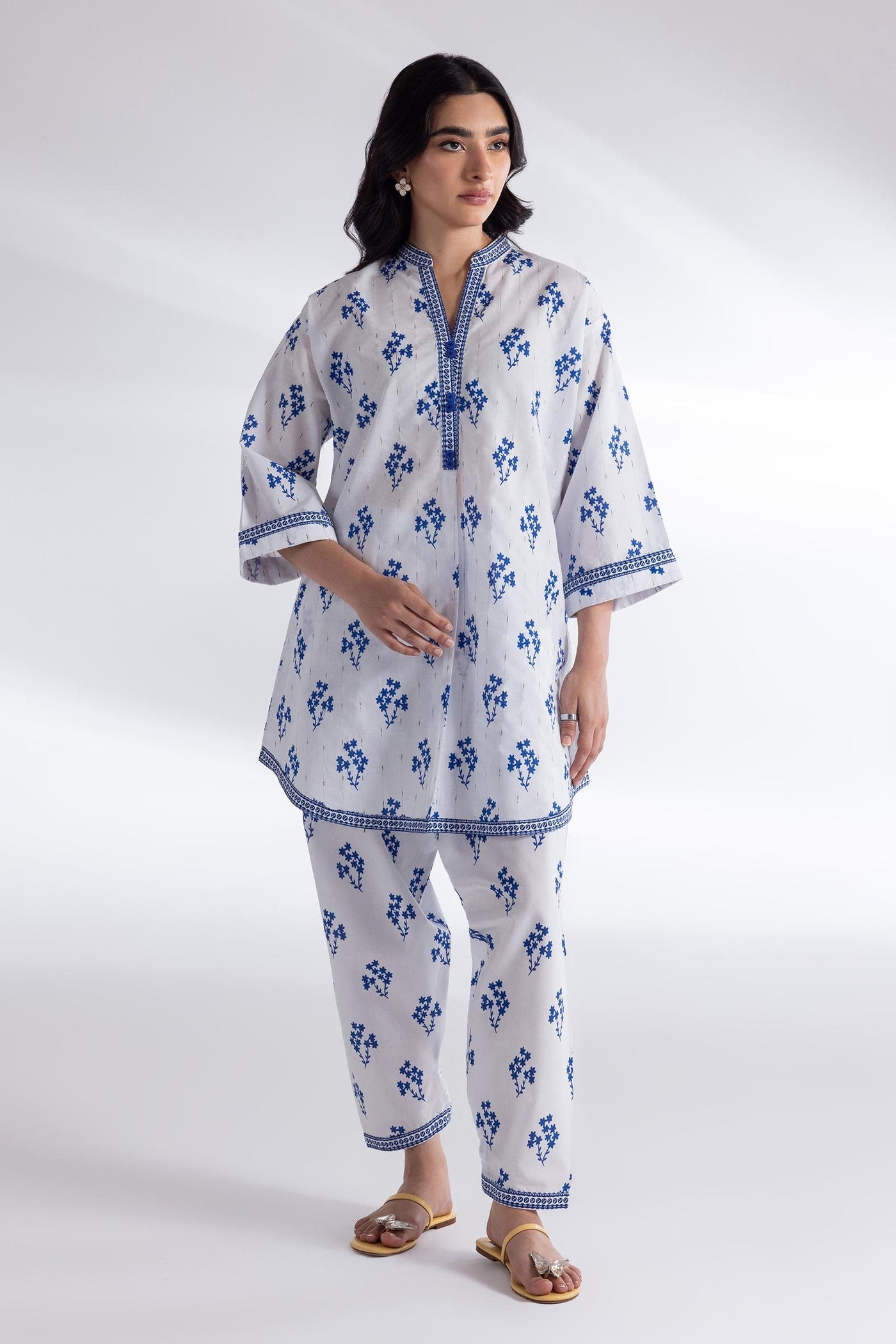Stitched Printed Lawn Shirt+ Culotte