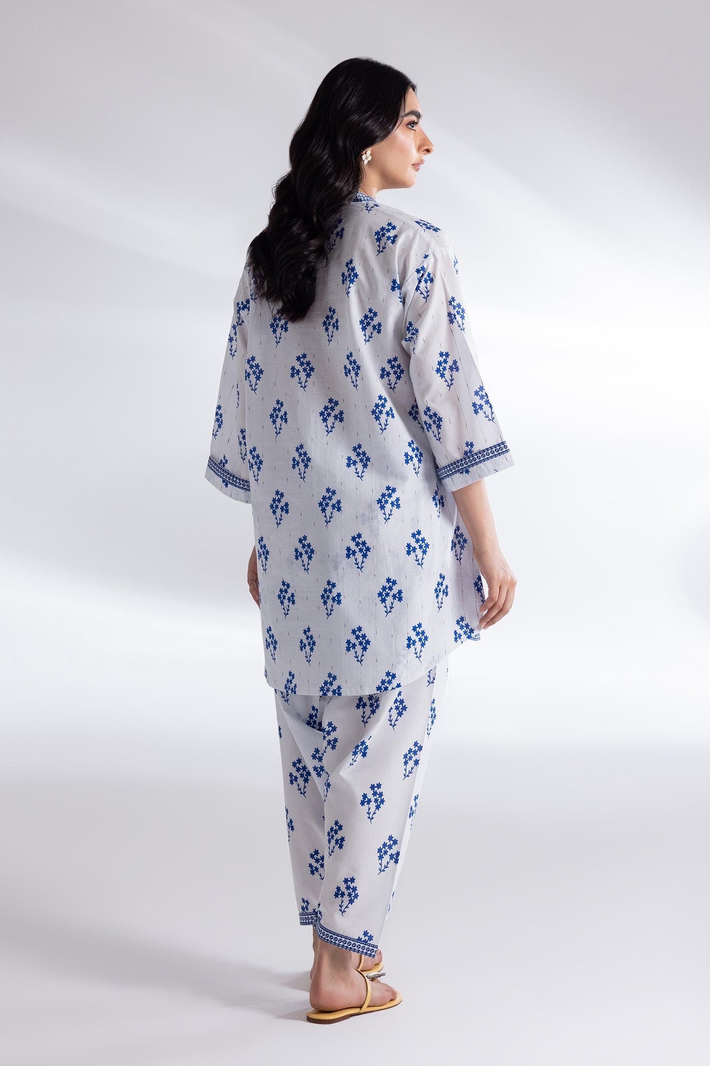 Stitched Printed Lawn Shirt+ Culotte