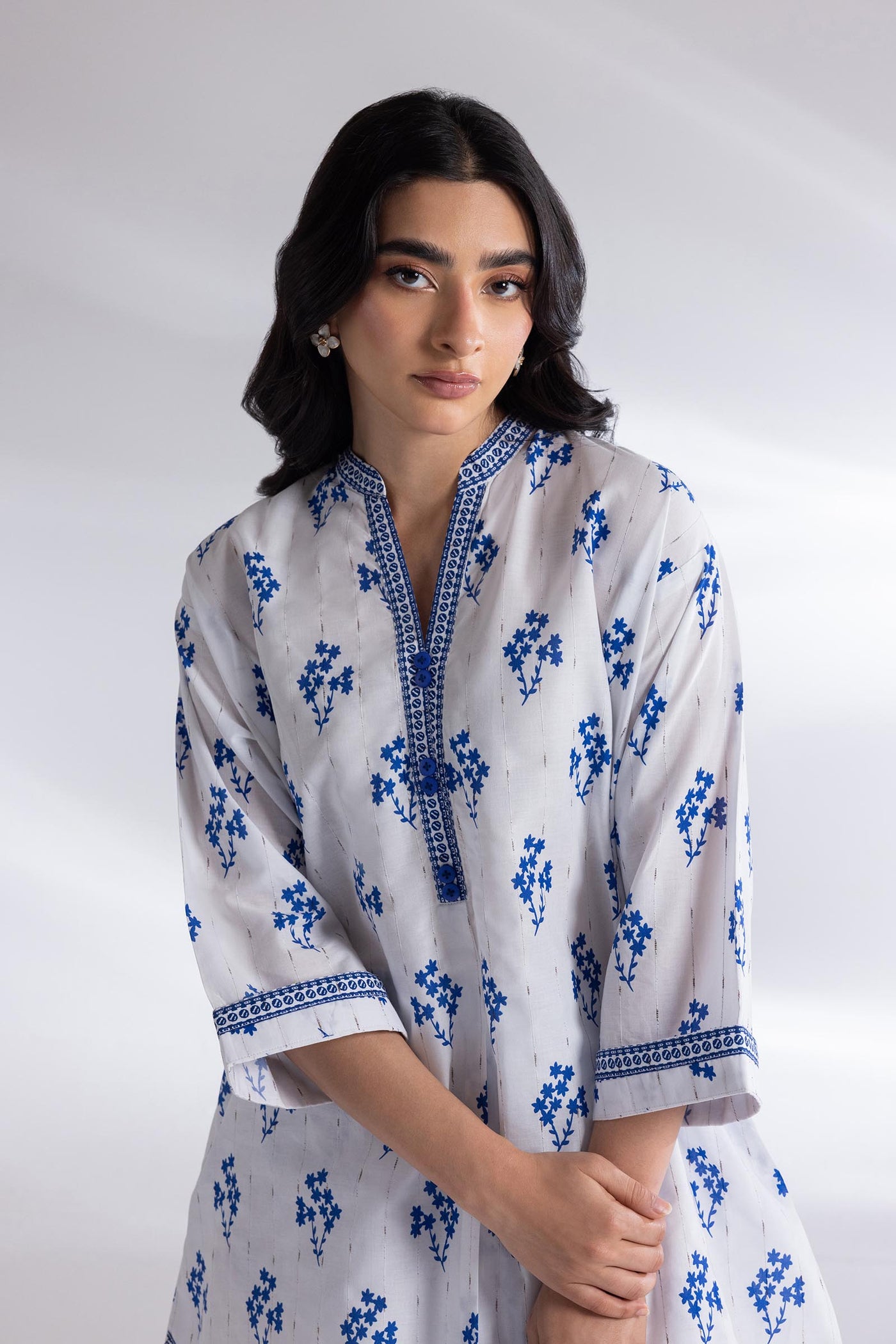 Stitched Printed Lawn Shirt+ Culotte