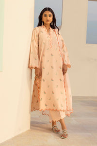 Stitched Embroidered Lawn Shirt + Culotte + Dupatta