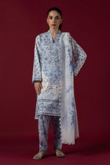 Stitched Lawn Embroidered Shirt