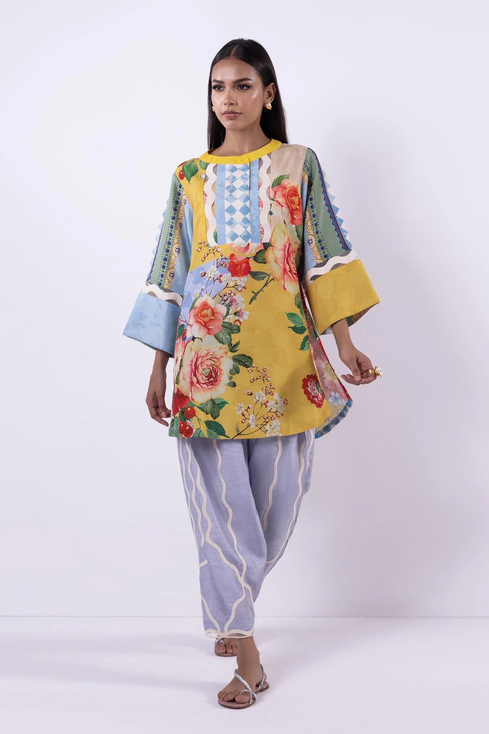 3 PC Embroidered Printed Suit