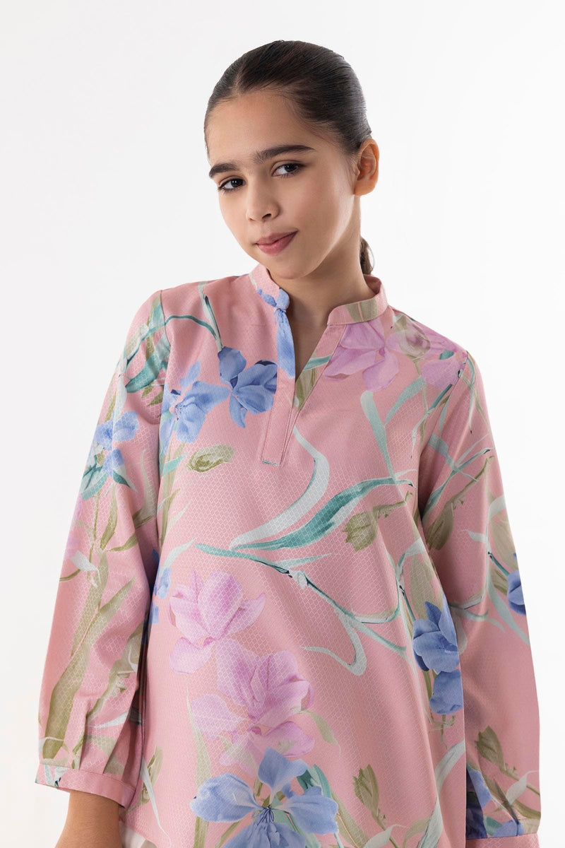Stitched Organza Embroidered Suit
