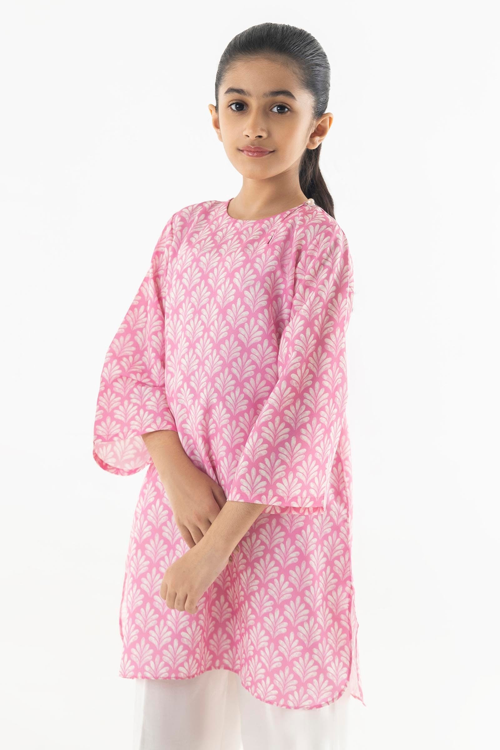 Stitched Kids Cambric Printed Shirt