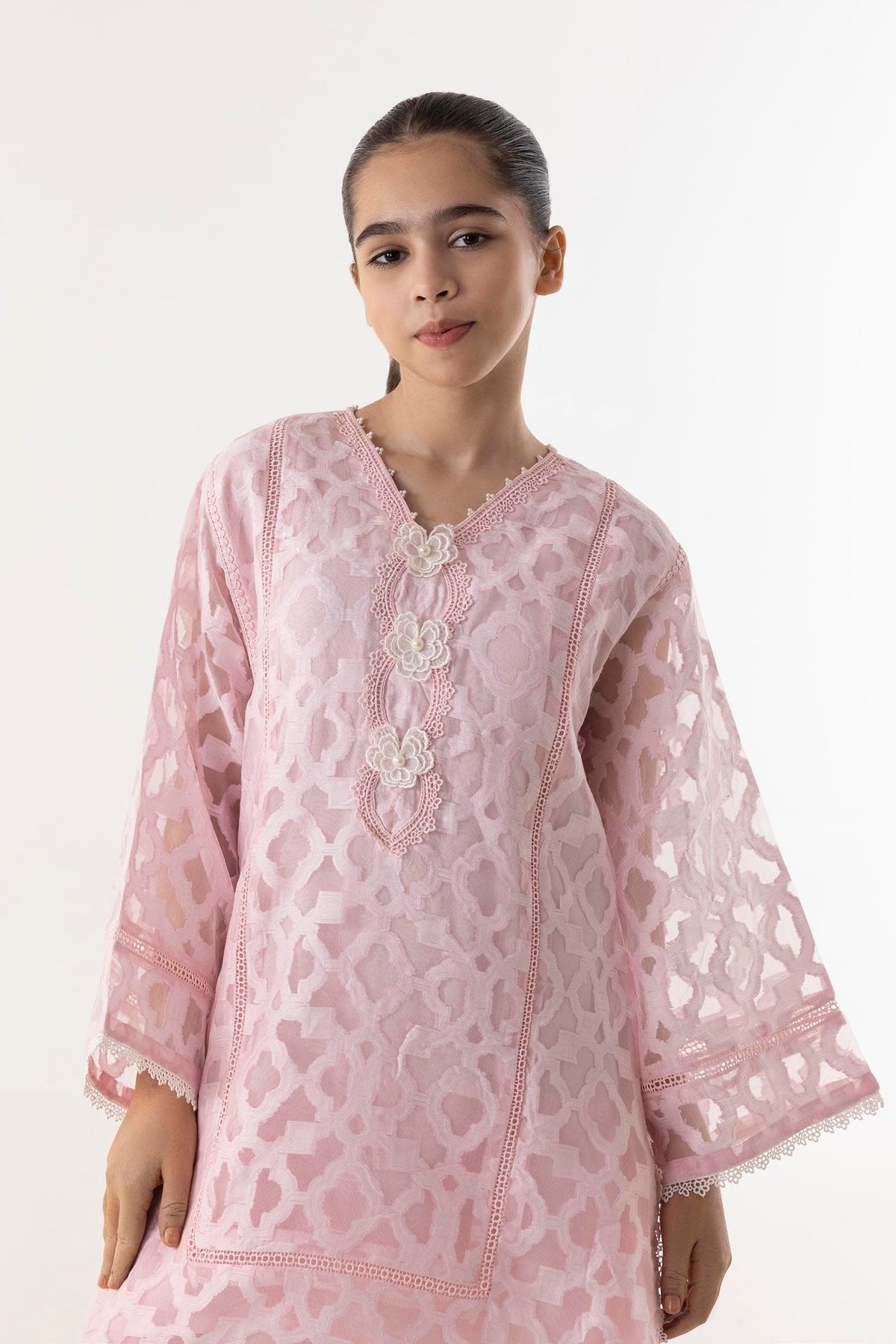 Stitched Kids Jacquard Embroidered Shirt + Shalwar