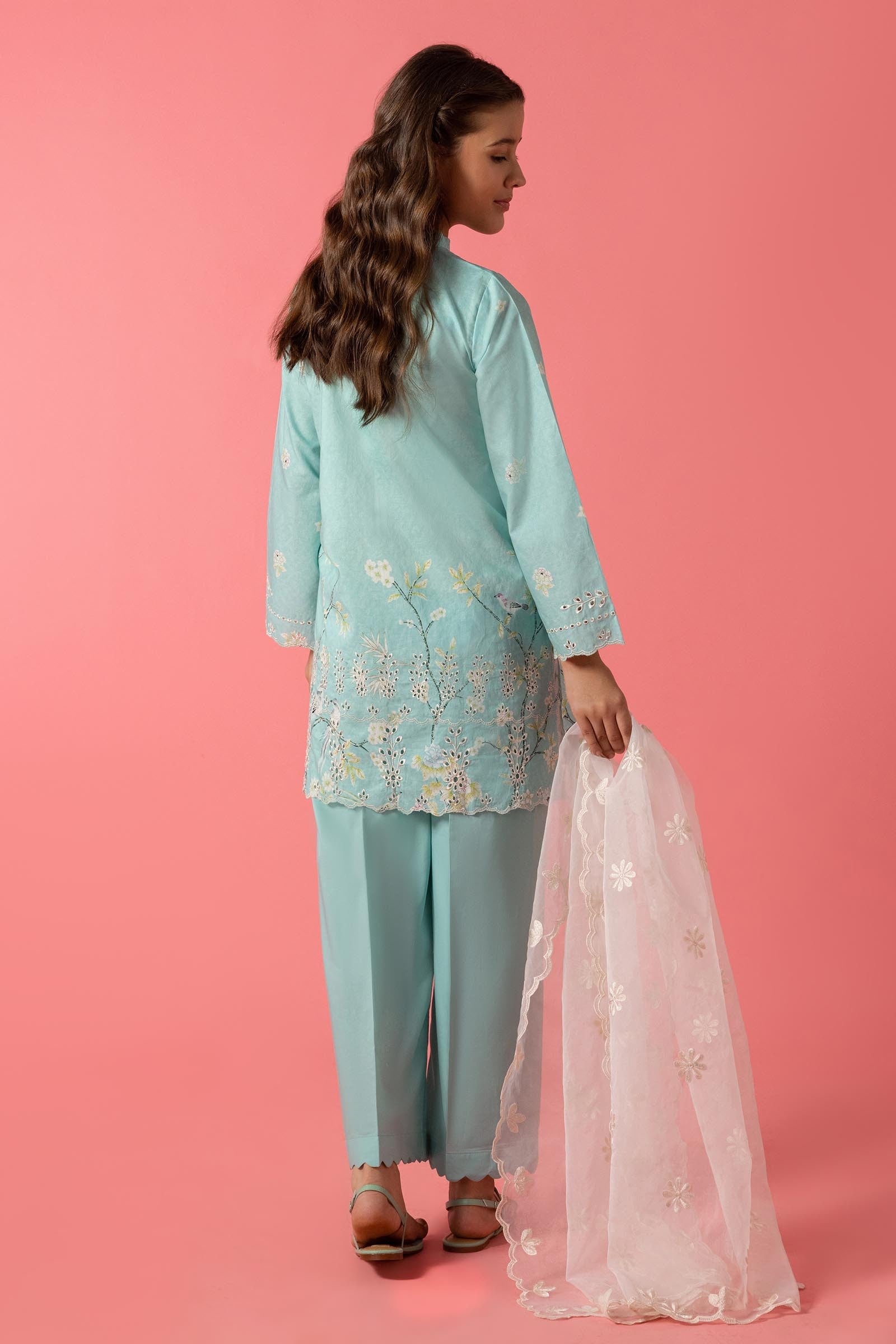 Stitched Kids Embroidered Lawn Suit