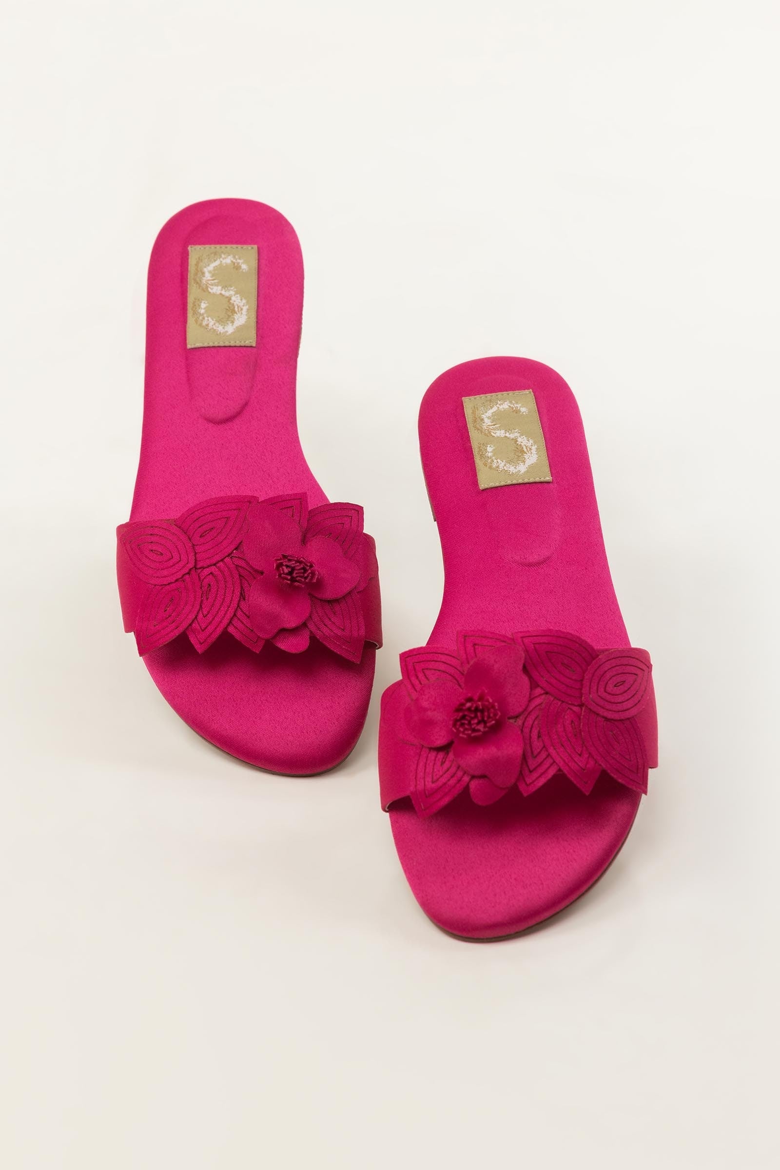 Kids Pink Floral Flats