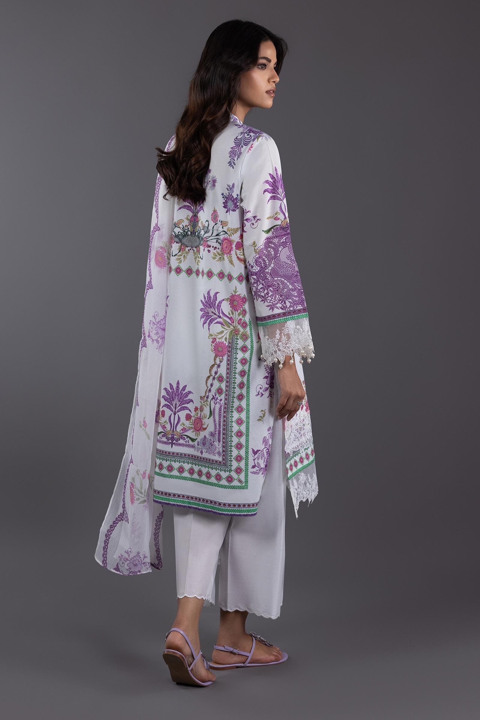 DA-1500 YELLOW EMBROIDERED KURTA