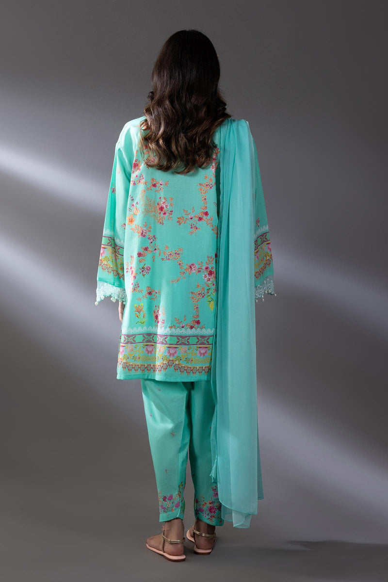 Stitched Lawn Embroidered Suit
