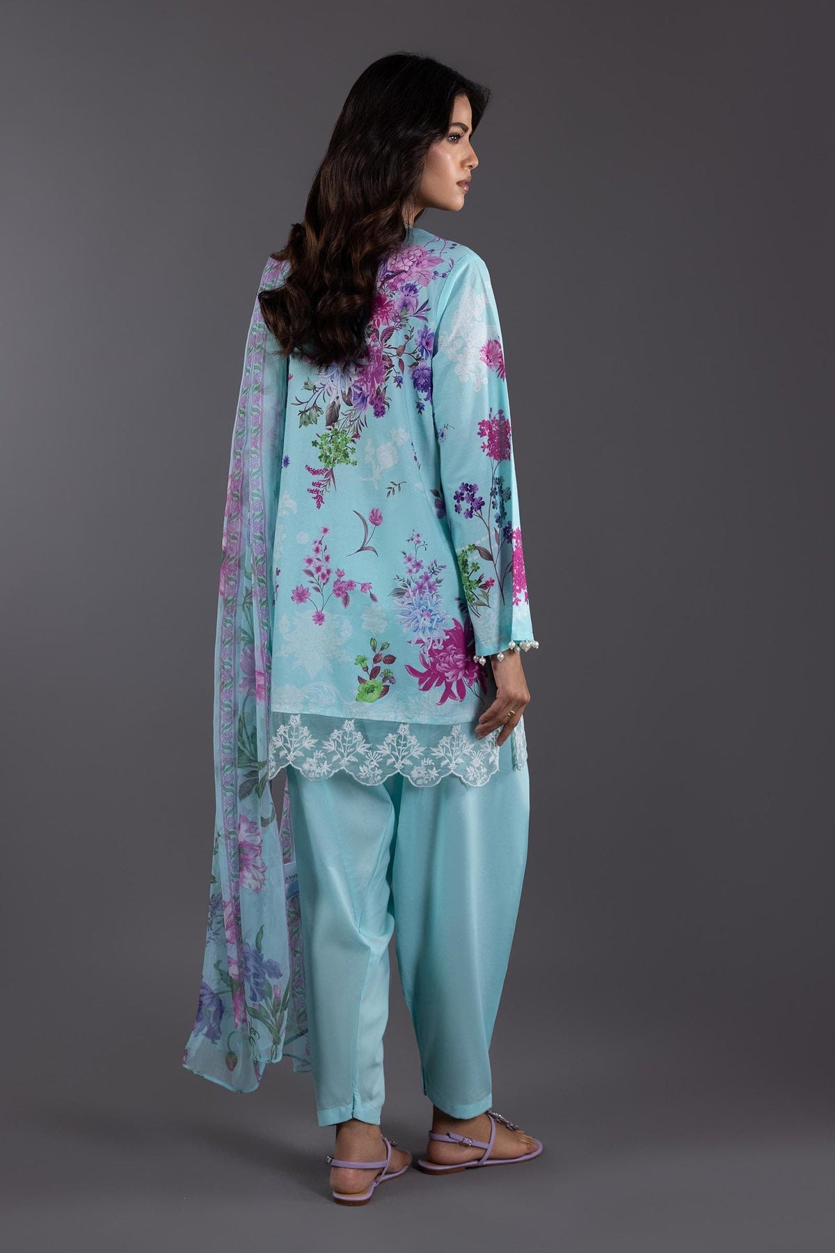 Stitched Digital Printed Chiffon Dupatta