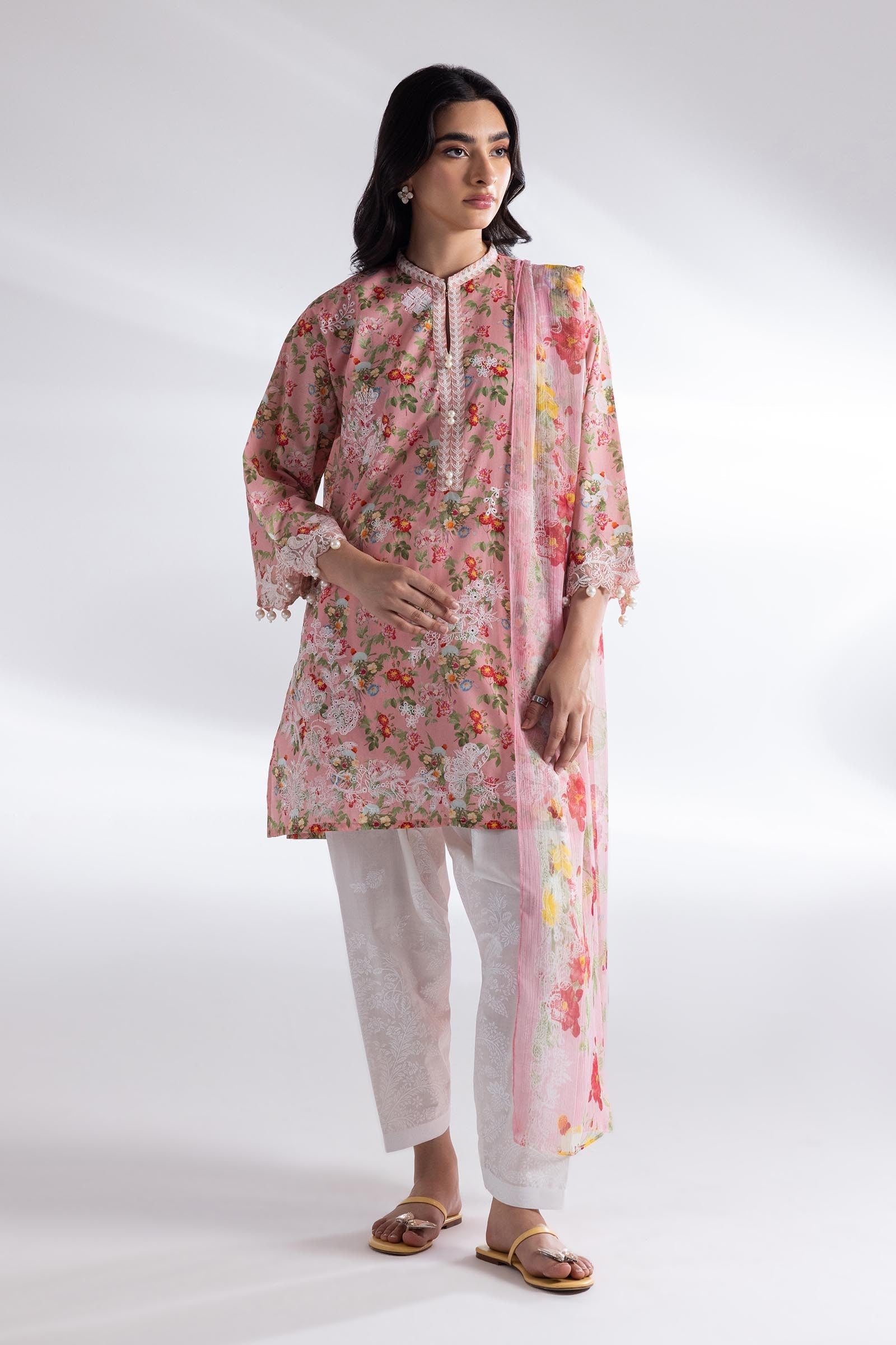 Stitched lawn Skinny Shalwar