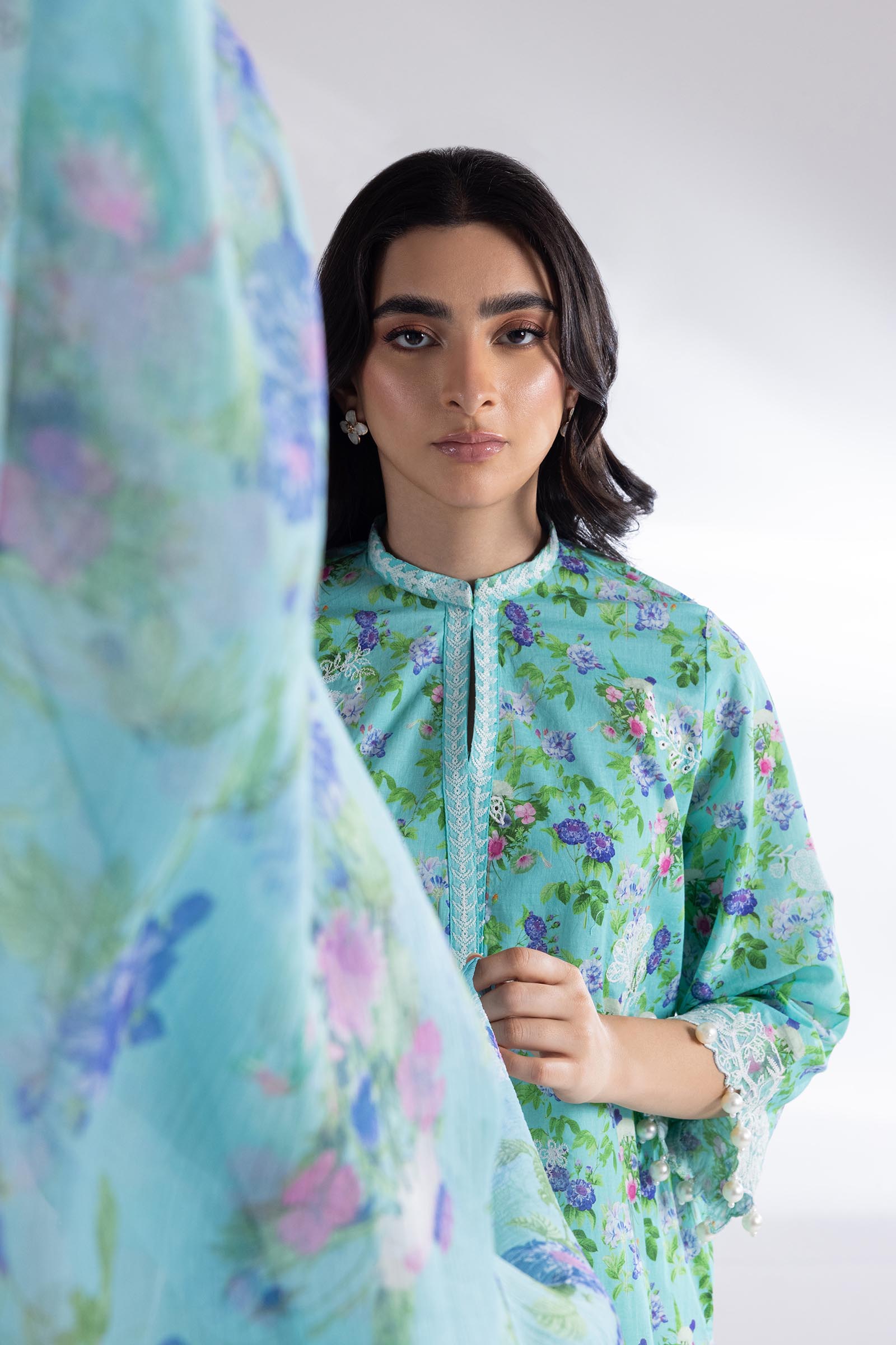 Stitched Muzlin Lawn  Culotte