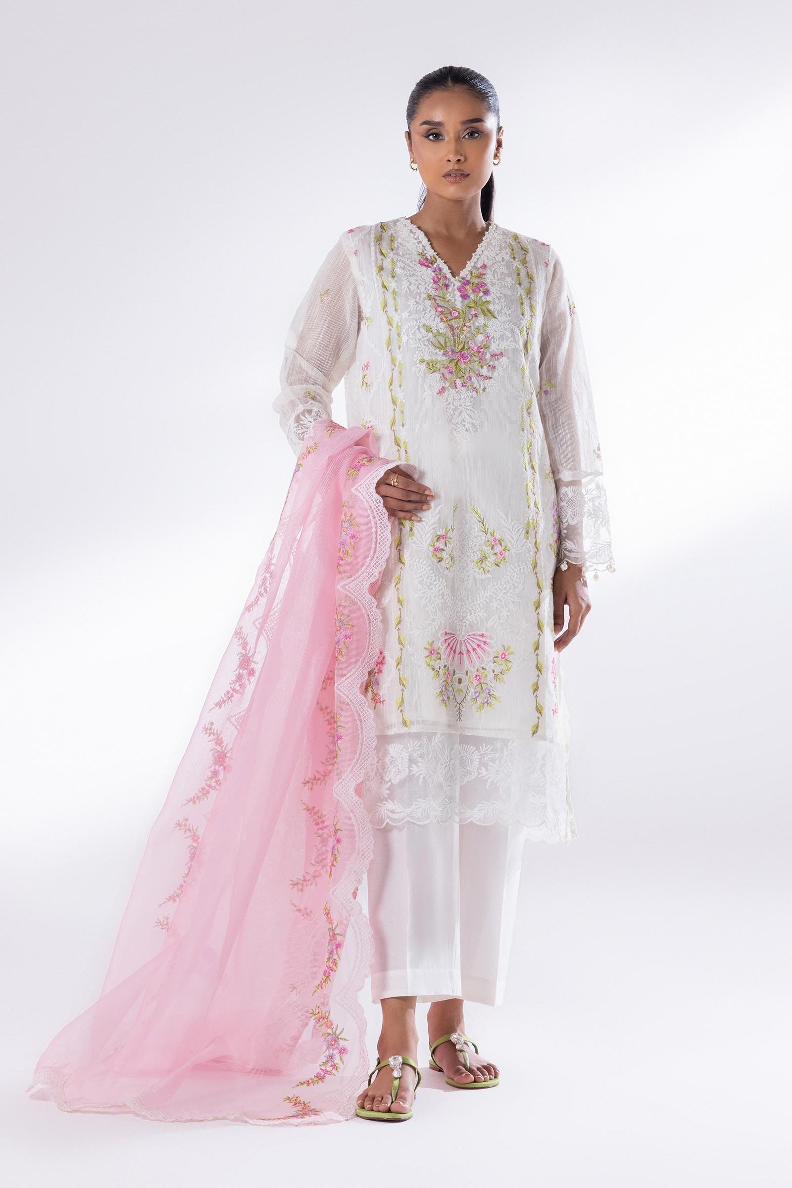 Stitched Muzlin Lawn Suit