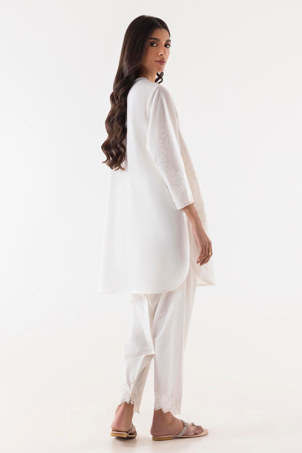 Stitched Lawn Embroidered Basic Shirt