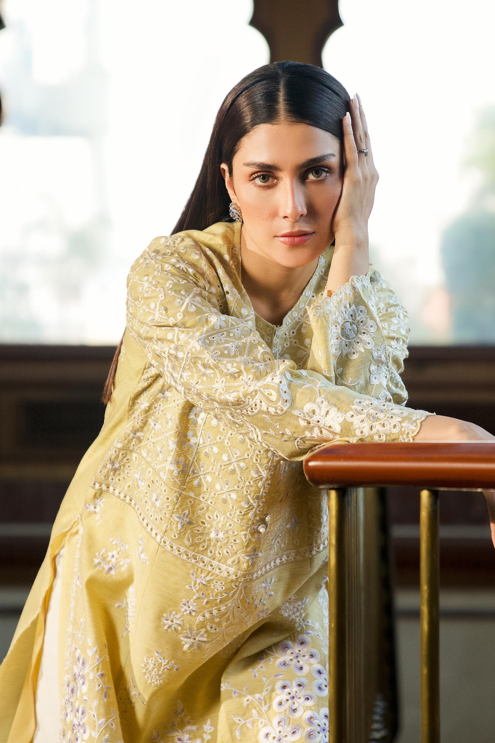 Stitched Embroidered Chambry Shirt + Culotte SS25SGE329P2T (RTS)