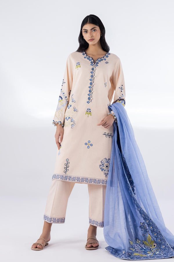 Stitched Lawn Embroidered Bottom