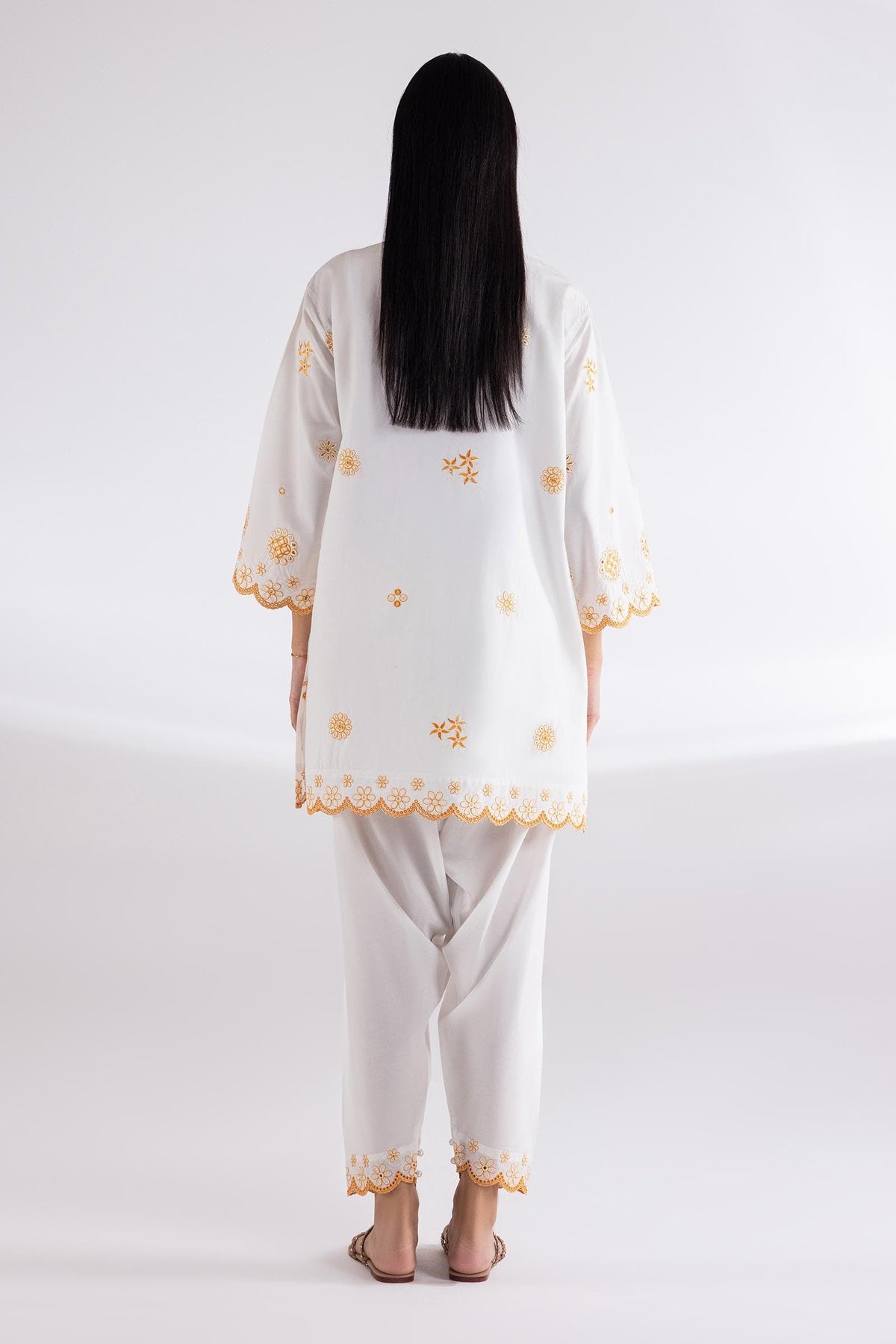 Stitched Lawn Embroidered Shalwar