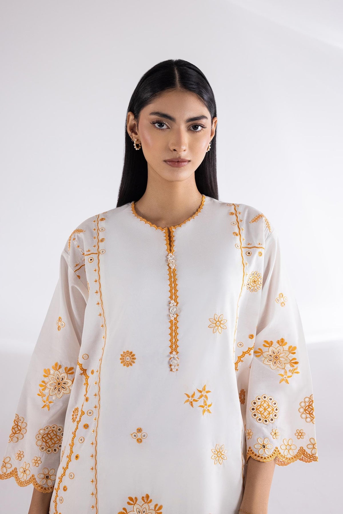 Stitched Lawn Embroidered Shalwar