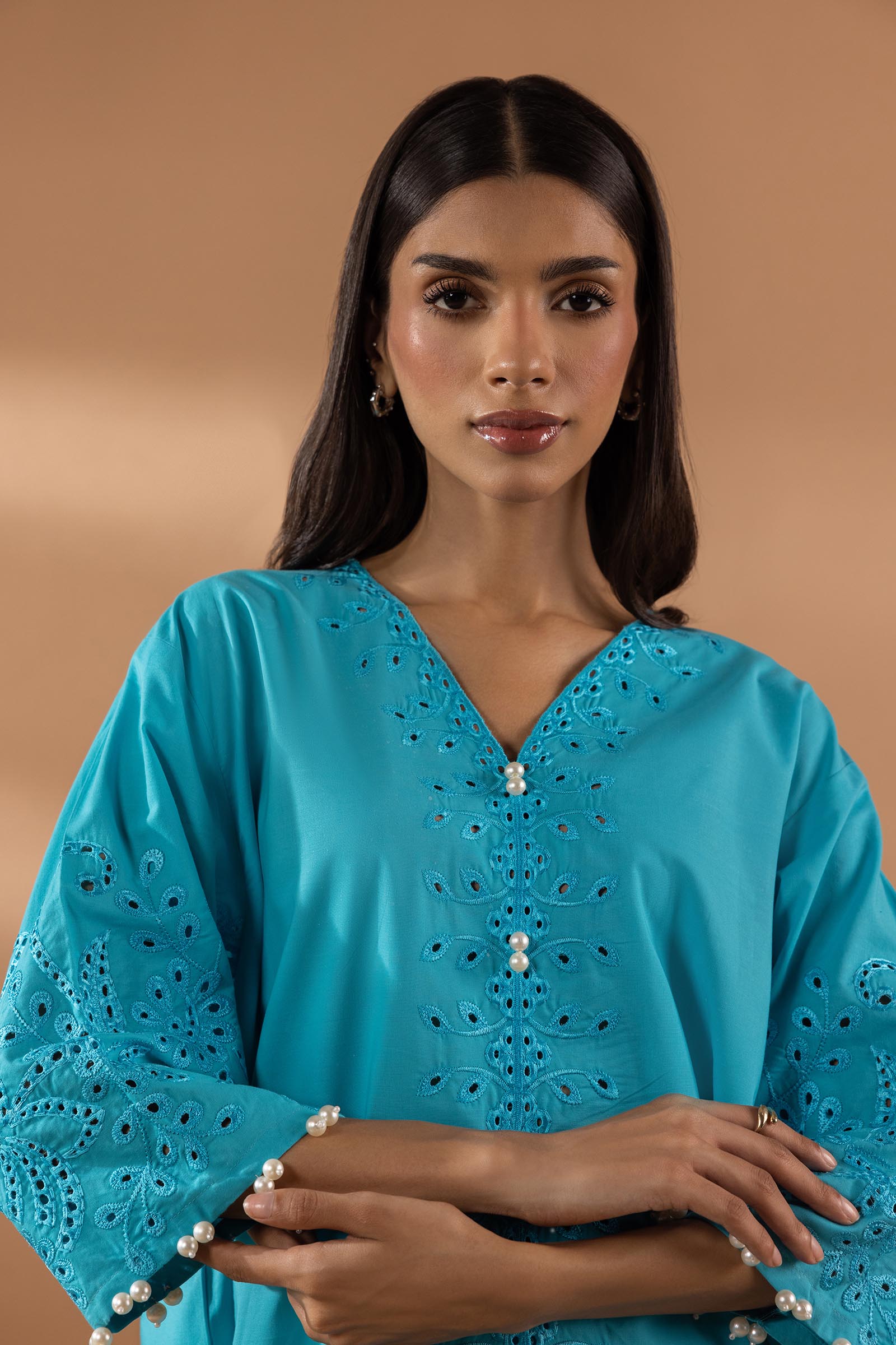 Stitched Embroidered Lawn Shirt