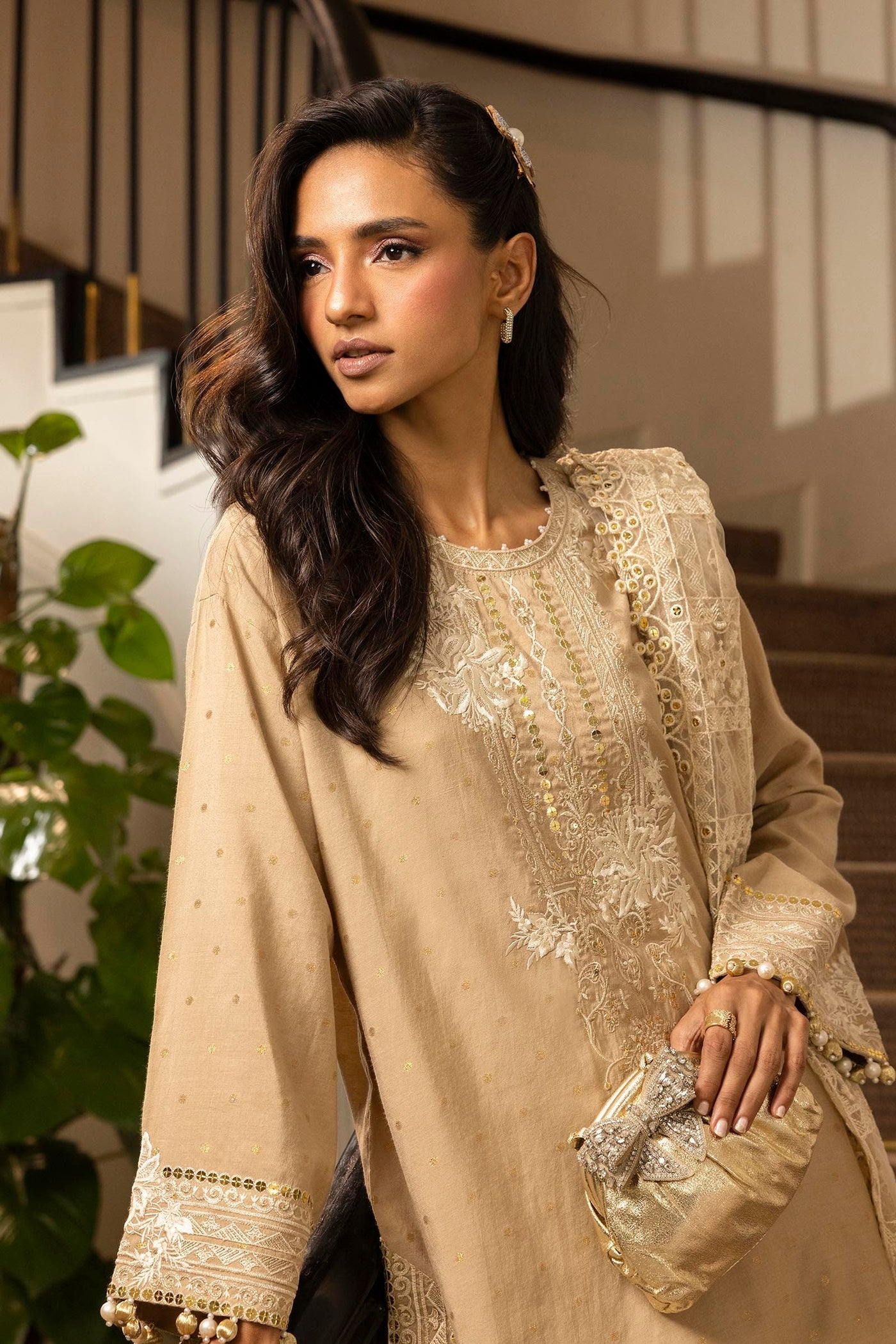 Stitched Lawn Embroidered Shirt + Shalwar