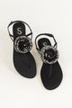 Black Floral Slingback