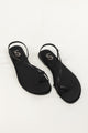 Black Diamante Flats