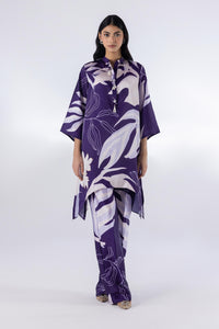 Stitched Satin Shirt + Culotte