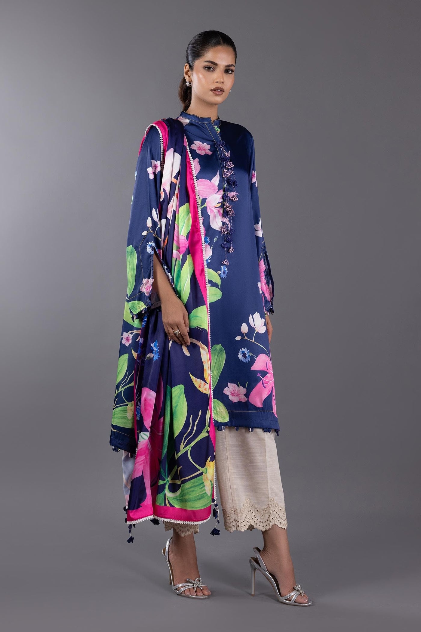 Stitched Multi Printed Shirt + Shalwar +Dupatta