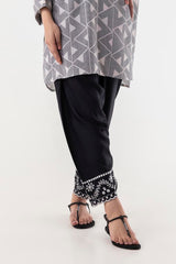 Stitched Embroidered Linen Shalwar