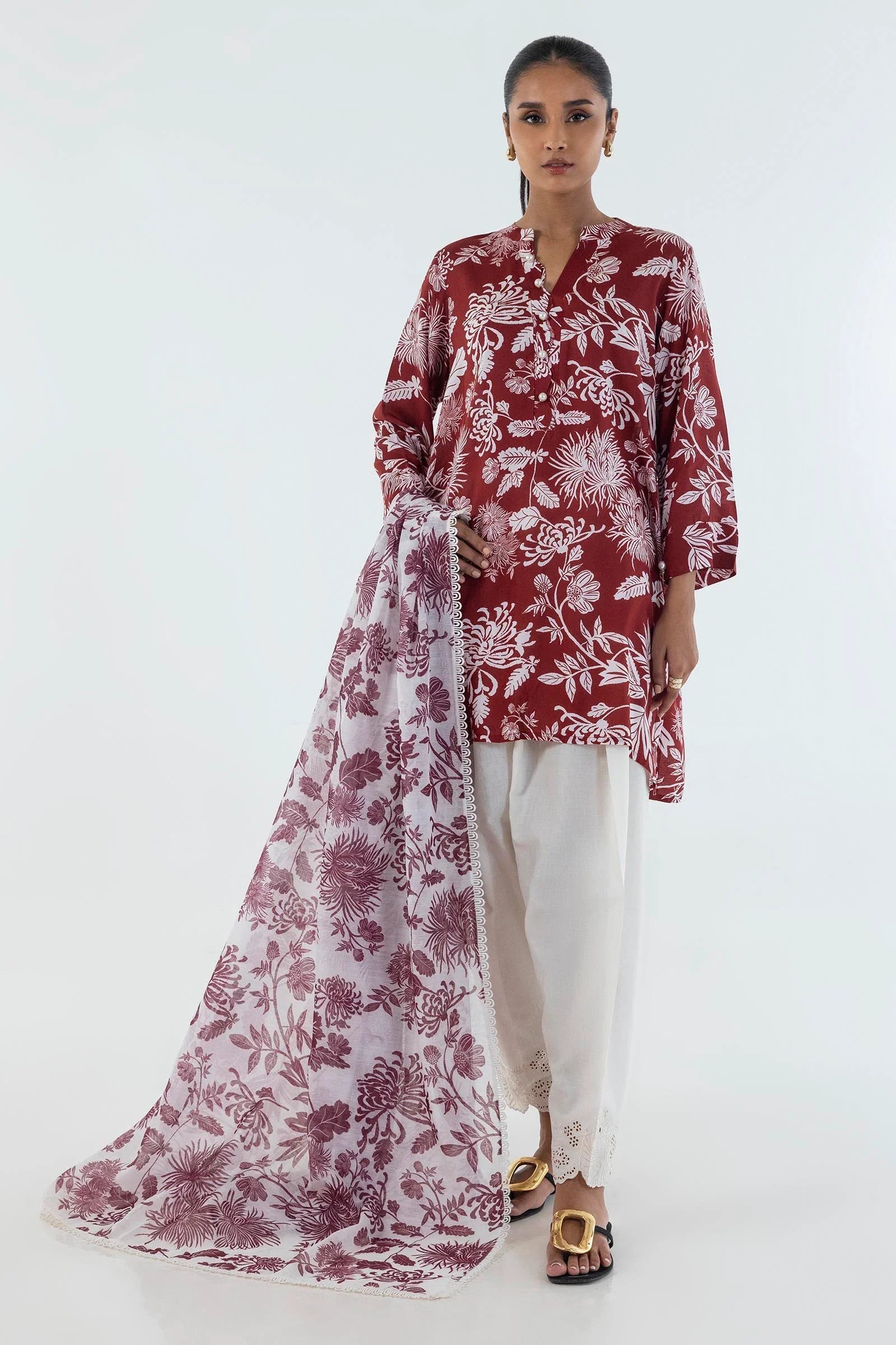 3 PC Embroidered Suit