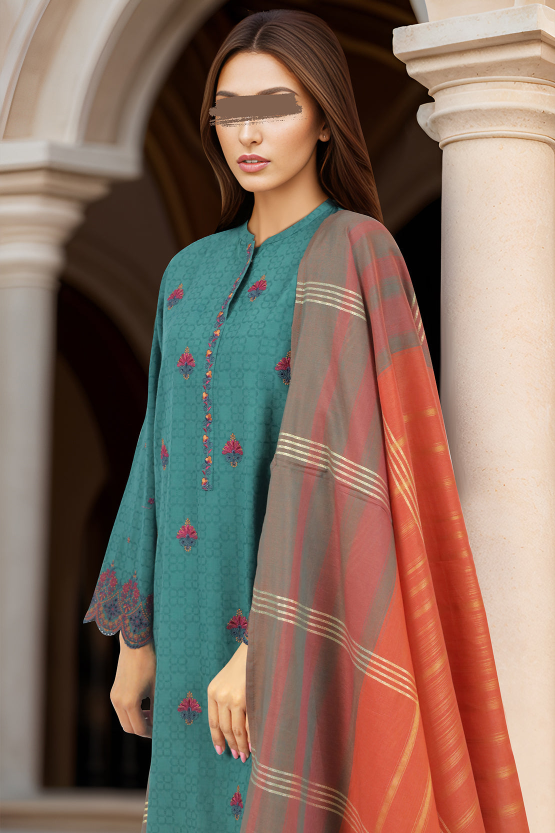 Zari Strip Dupatta63924