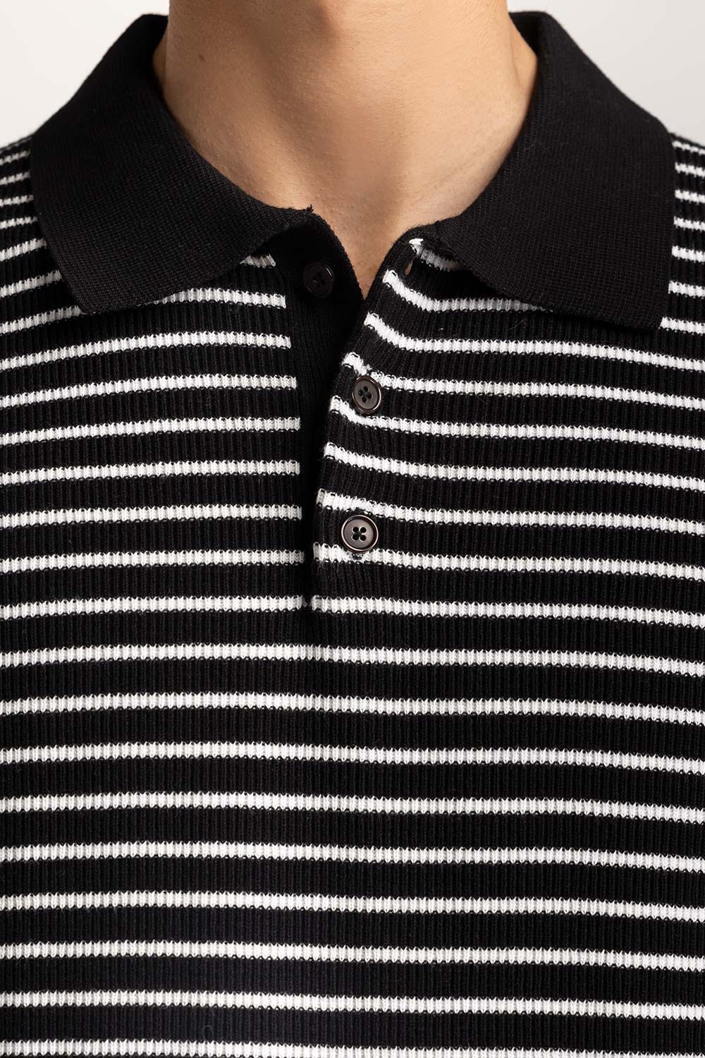 Striped Knit Polo