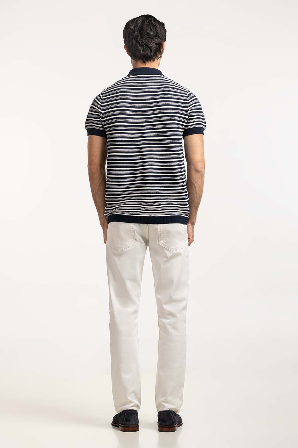 Striped Knit Polo