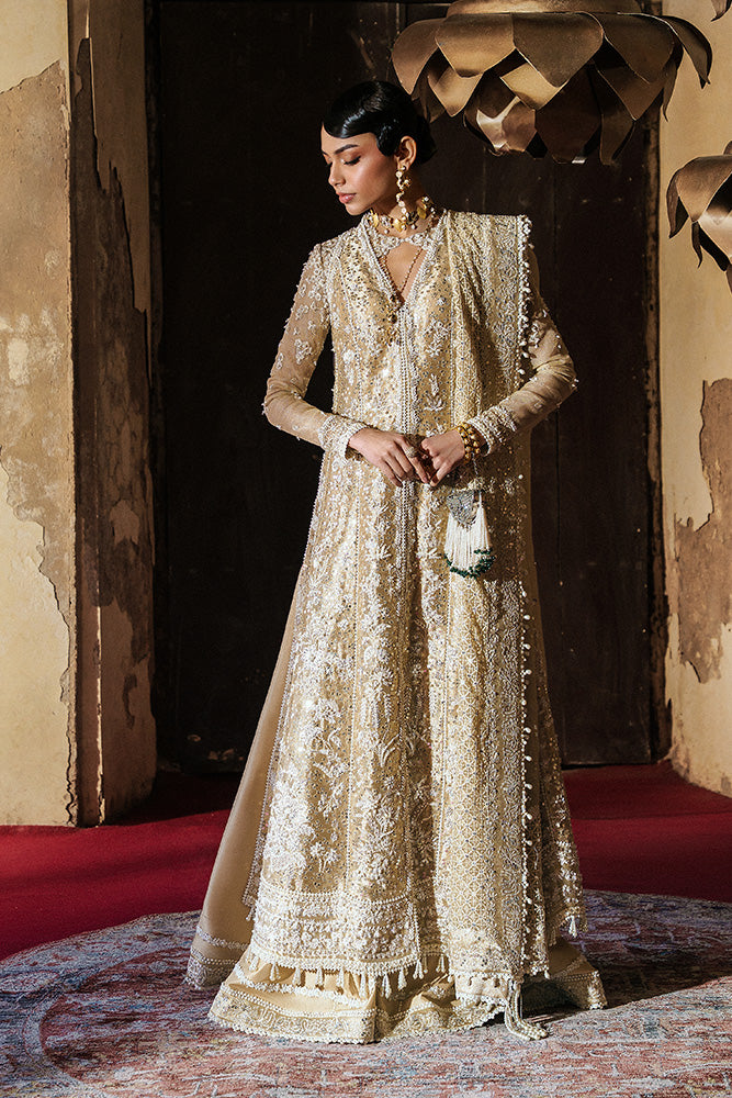 Suffuse Gulraiz Style – Gold Pishwas & Sharara