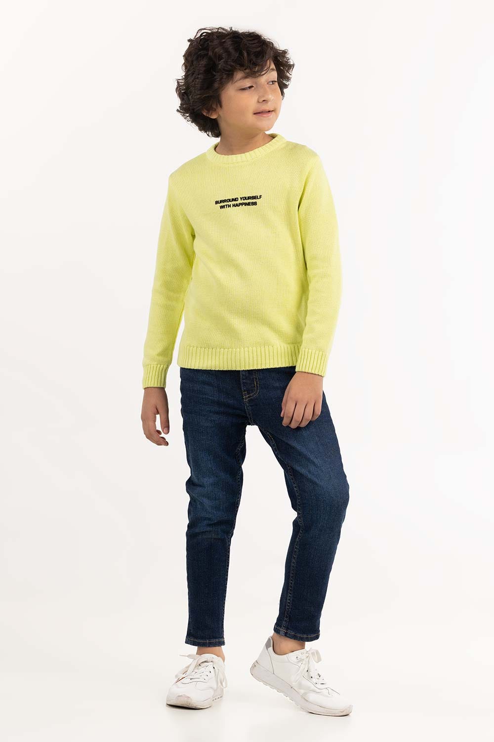 Toddler Boy Sunny Lime Sweater