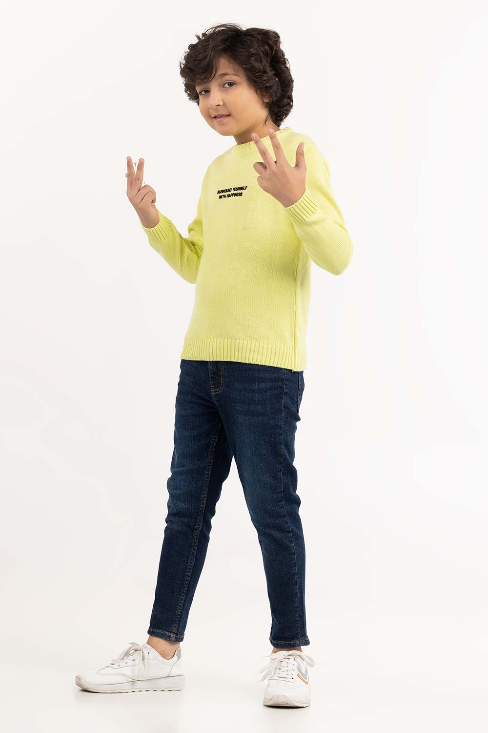 Toddler Boy Sunny Lime Sweater