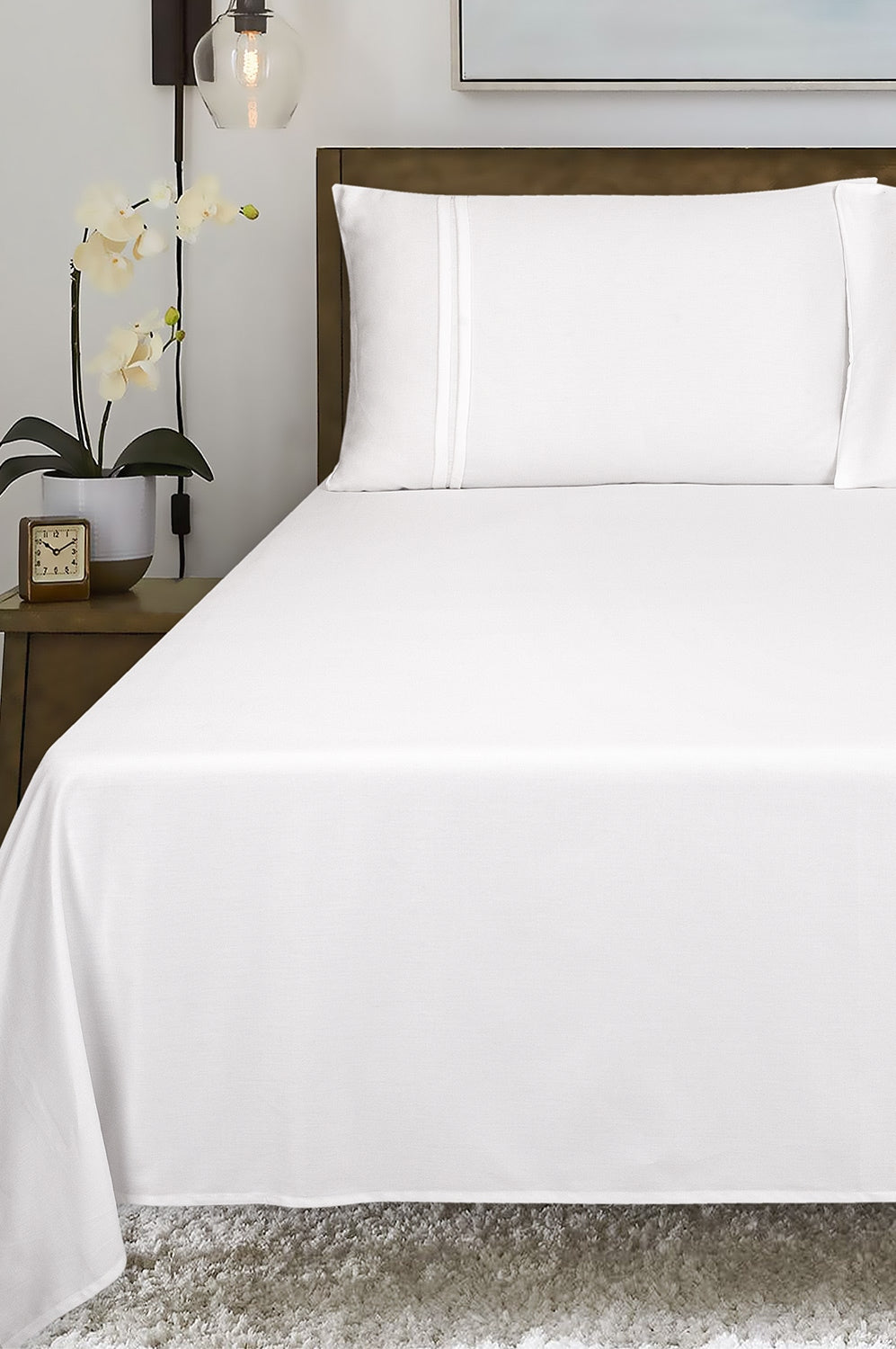 Pearl white T-200 Bed Sheet Set