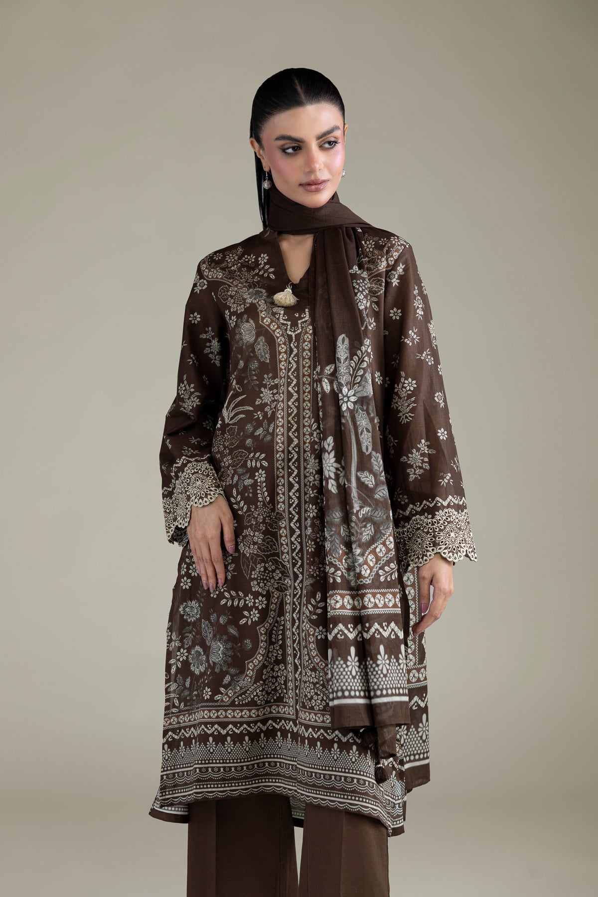 Brown Tailored 3-Piece