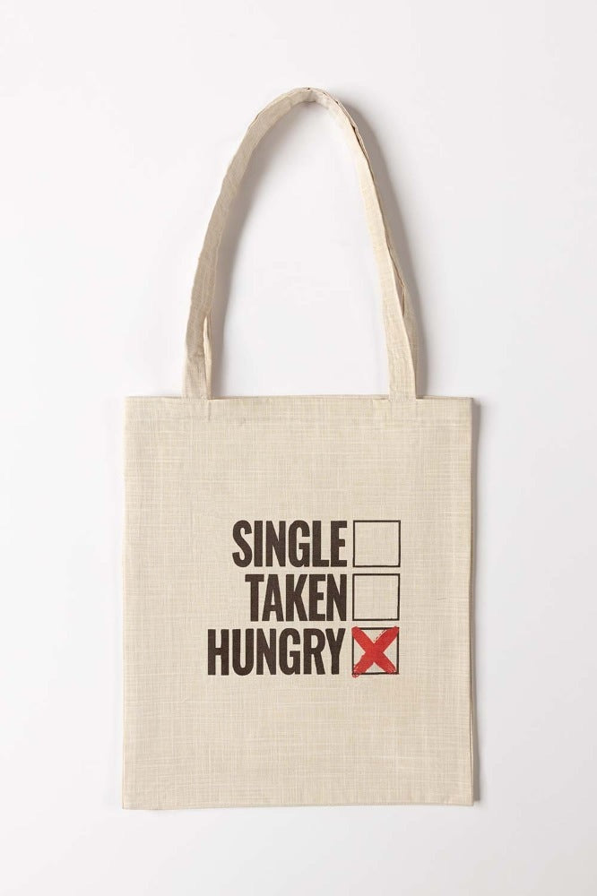 Single Taken Hungry Tote Bag Tb