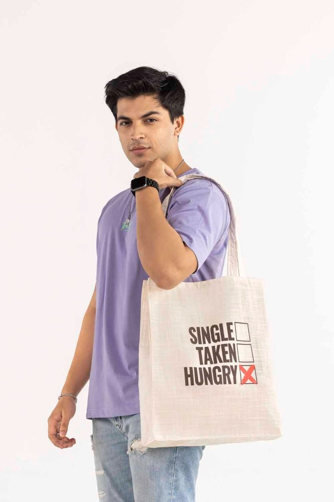 Single Taken Hungry Tote Bag Tb