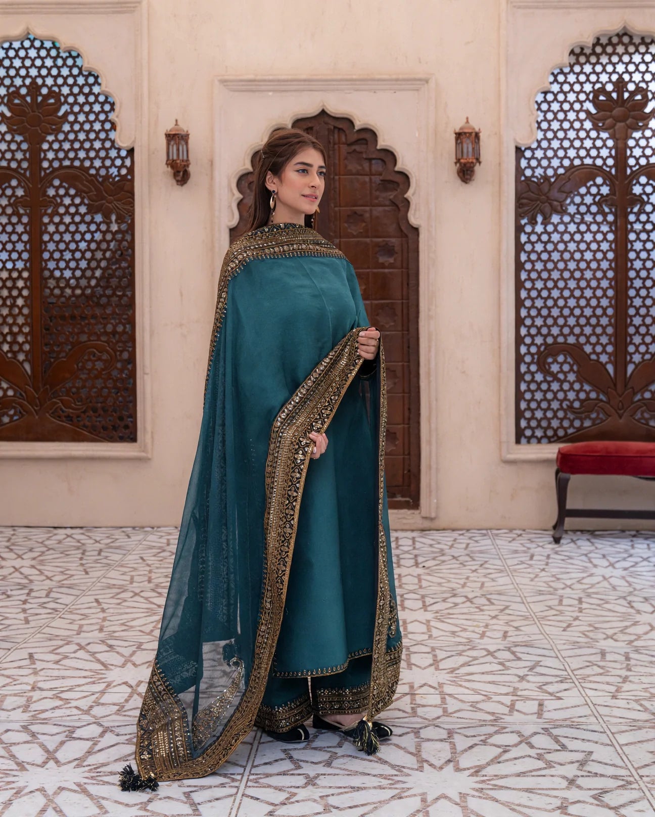 Zinc Mystique – Luxury Embroidered Suit for Women