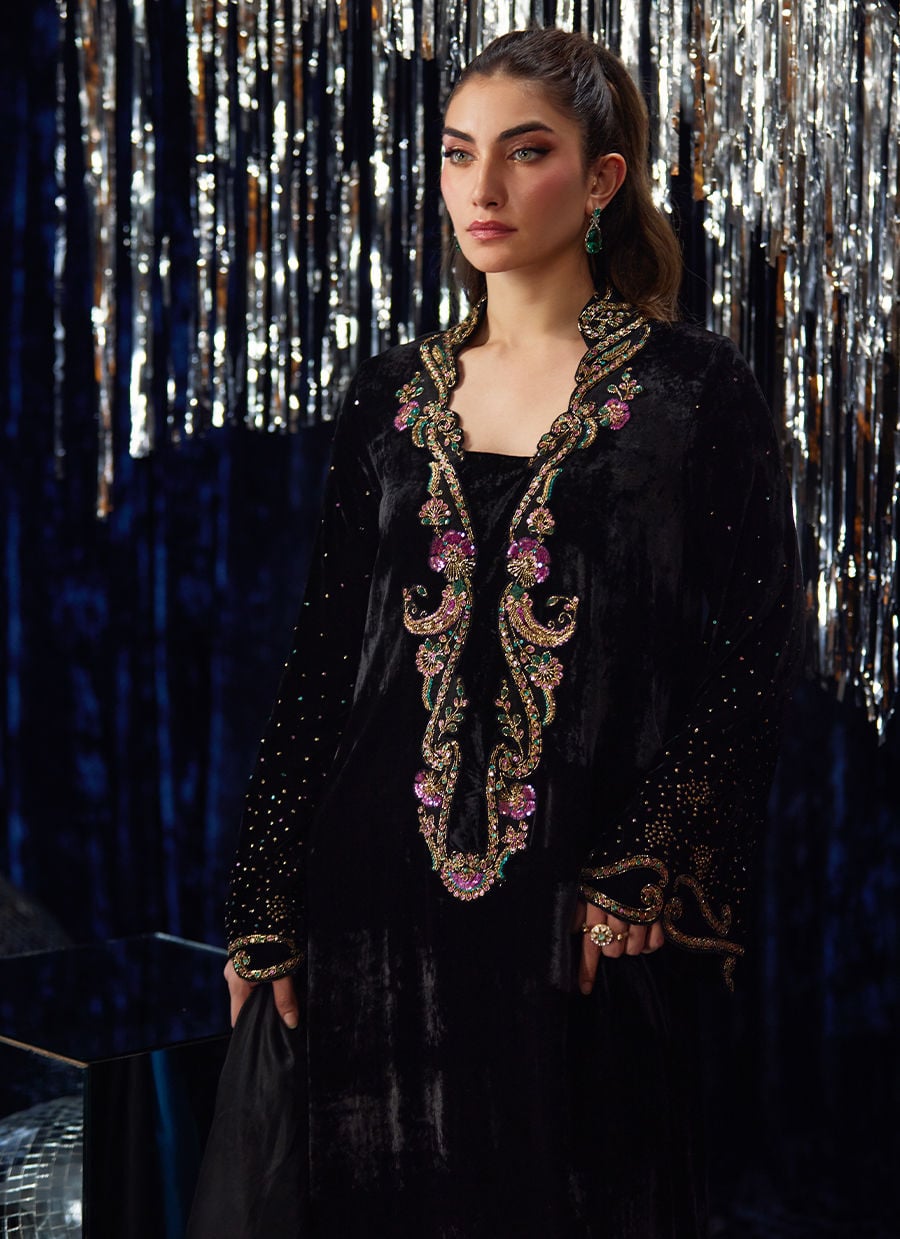 Nori Black Kaftan