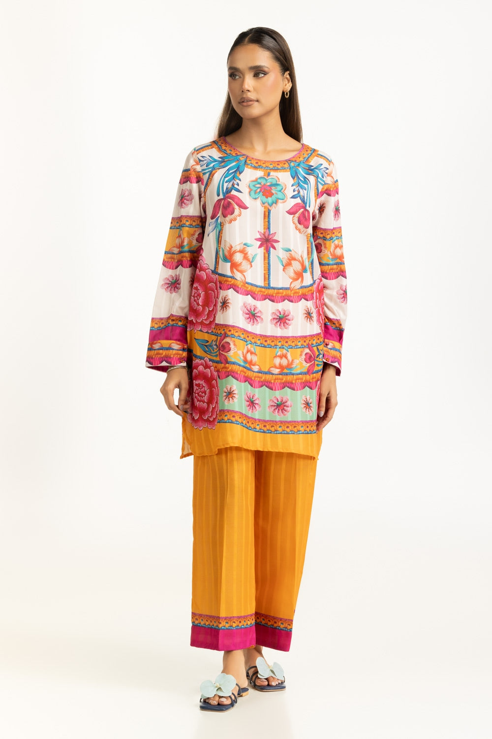 Textured Dobby Printed Co-Ord Set
