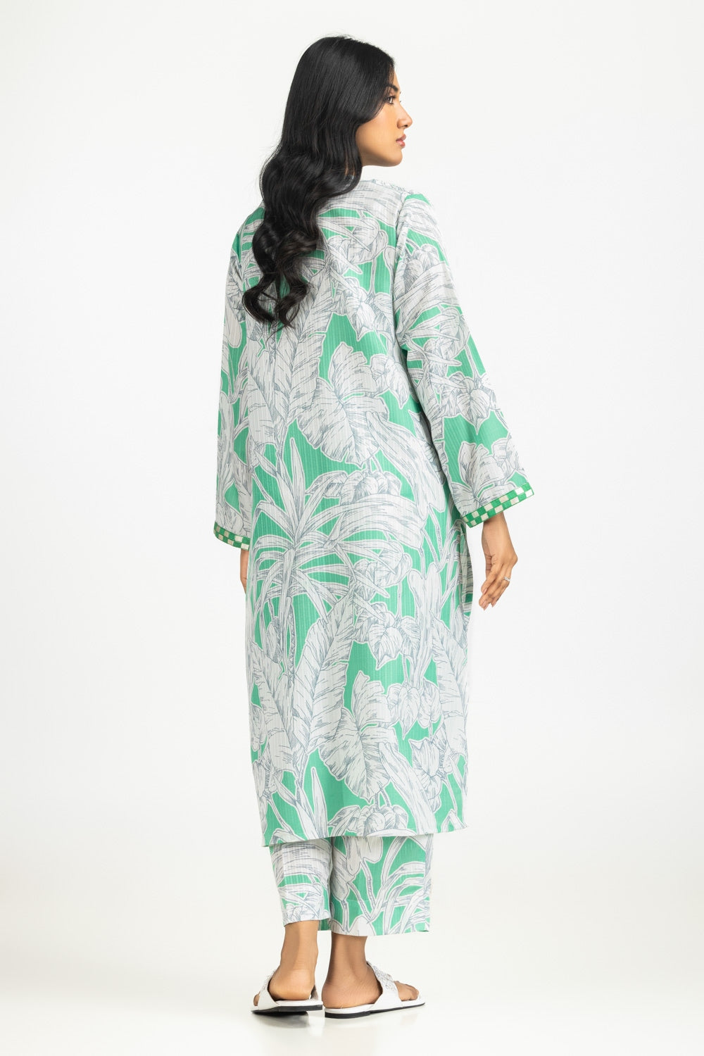 3 Piece Lawn Gold And Lacquer Printed Suit IUSTKSD-273