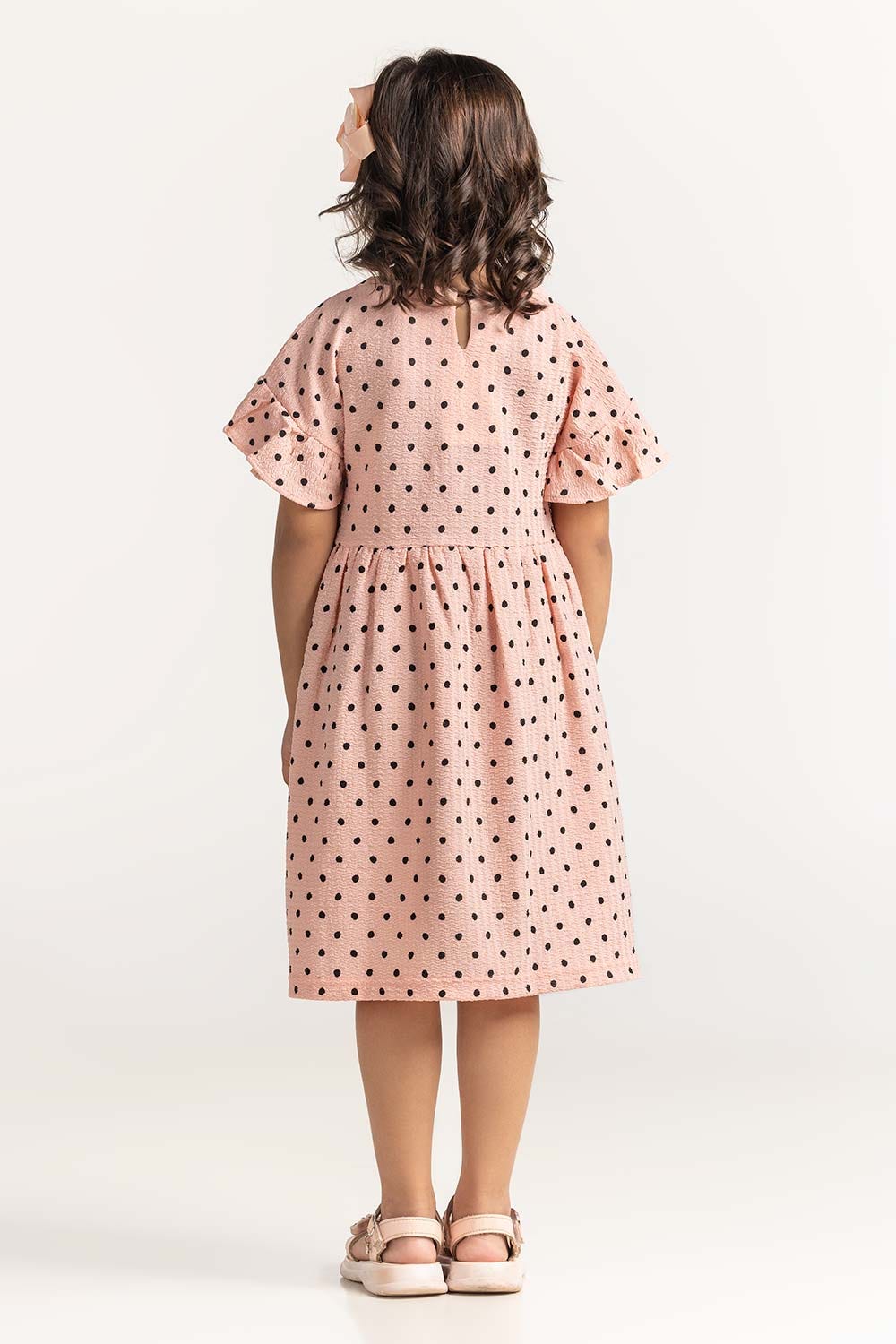 Textured Round Neck Dress