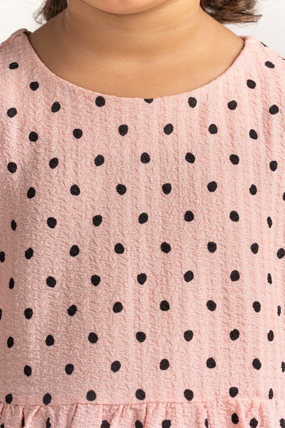 Textured Round Neck Dress